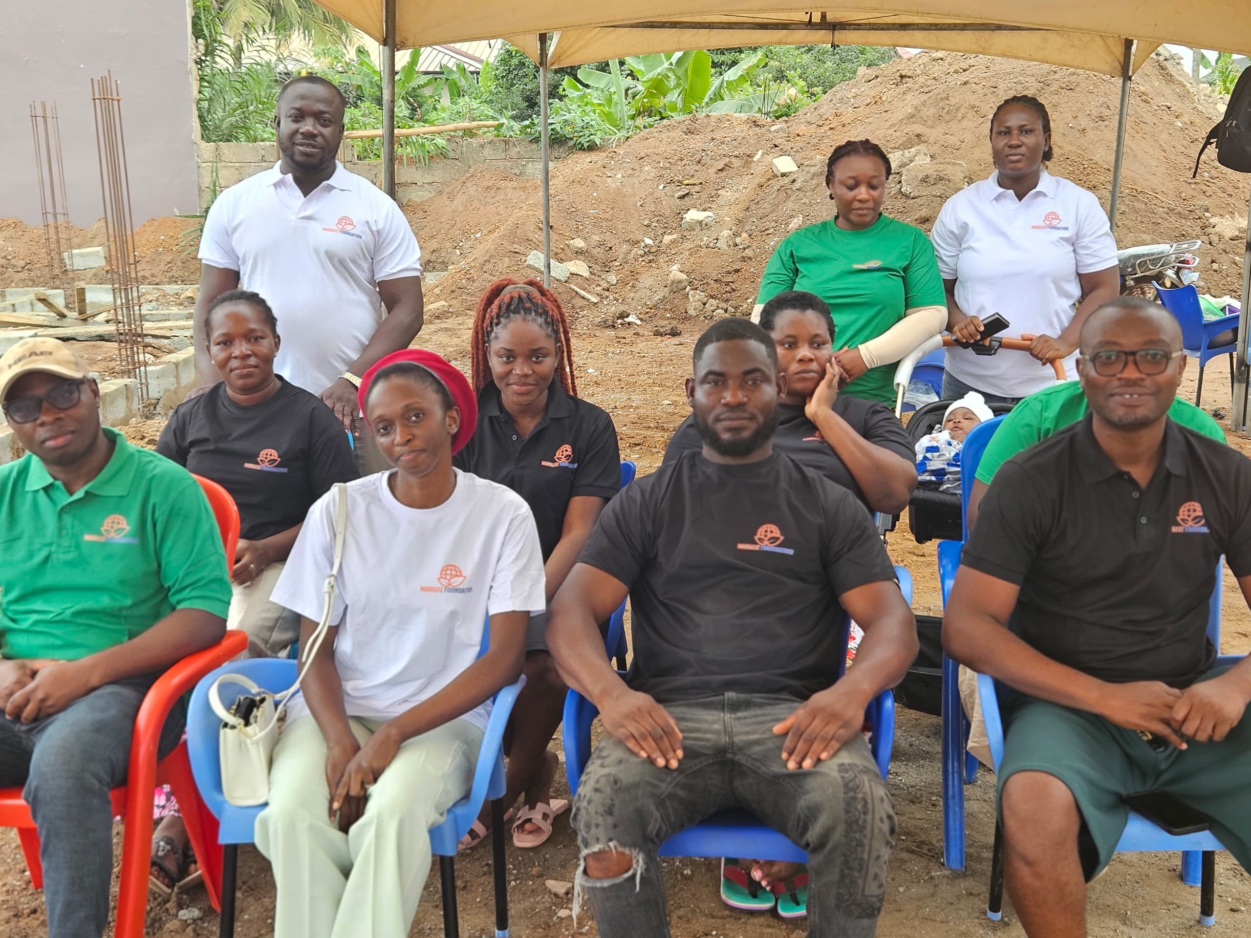 Margliz Foundation team with community members after a tree-planting session